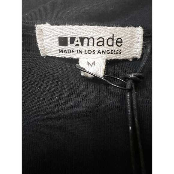 Lamade Liza‎ Draped Neck Black Lined Dress Medium USA Made 100% Recycled Paper - Picture 5 of 7